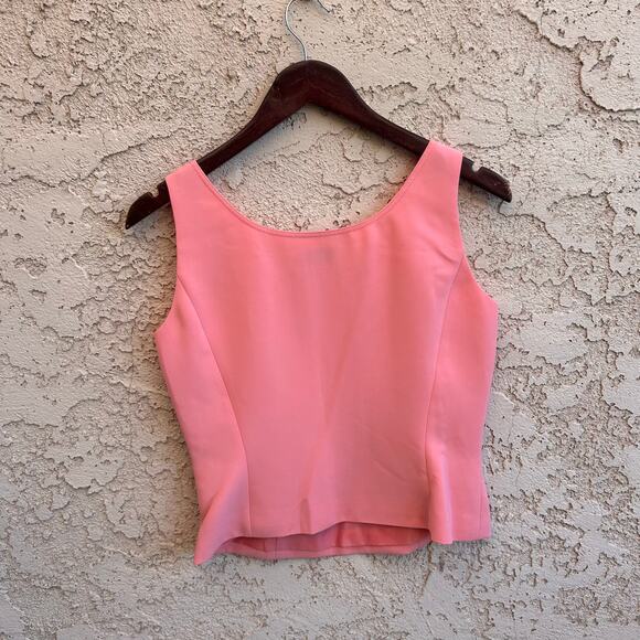 Stressa 90s Pink Sleeveless Structured Top Size 4P - Picture 2 of 4